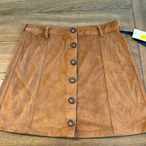 Takara soft suede button‎ up mini skirt, juniors size 9